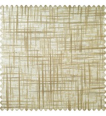 Gold brown and cream color texture finished vertical and horizontal lines with thick background polyester main curtain